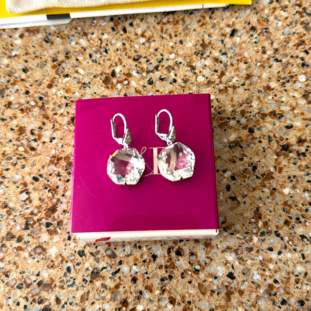 Stella & Dot Droplet earrings silver NWT - never worn